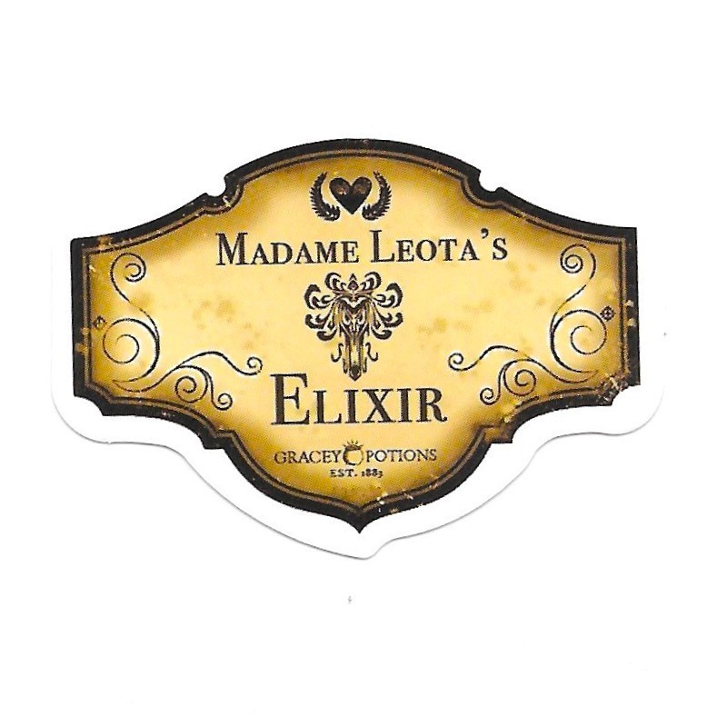 Madame Leota's Elixir Vinyl Sticker Goth Potion Journal Scrapbook Die Cut