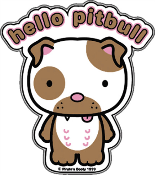 Hello Pitbull – Sticker – 2 3/4" x 2 1/2"
