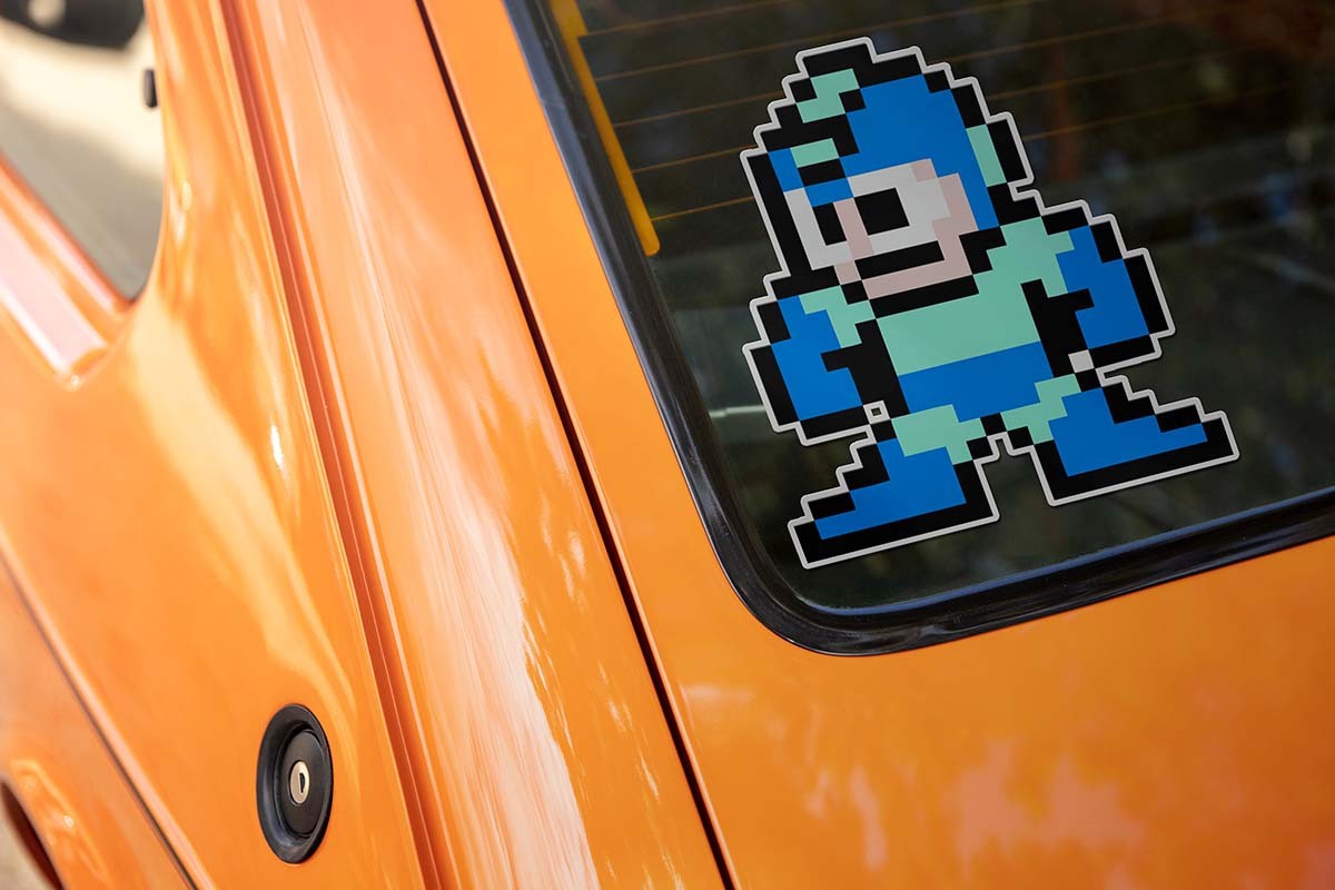 Mega Man Retro Pixel Art Sticker – Vintage SNES 8-Bit Vinyl Decal (3–6" Tall)
