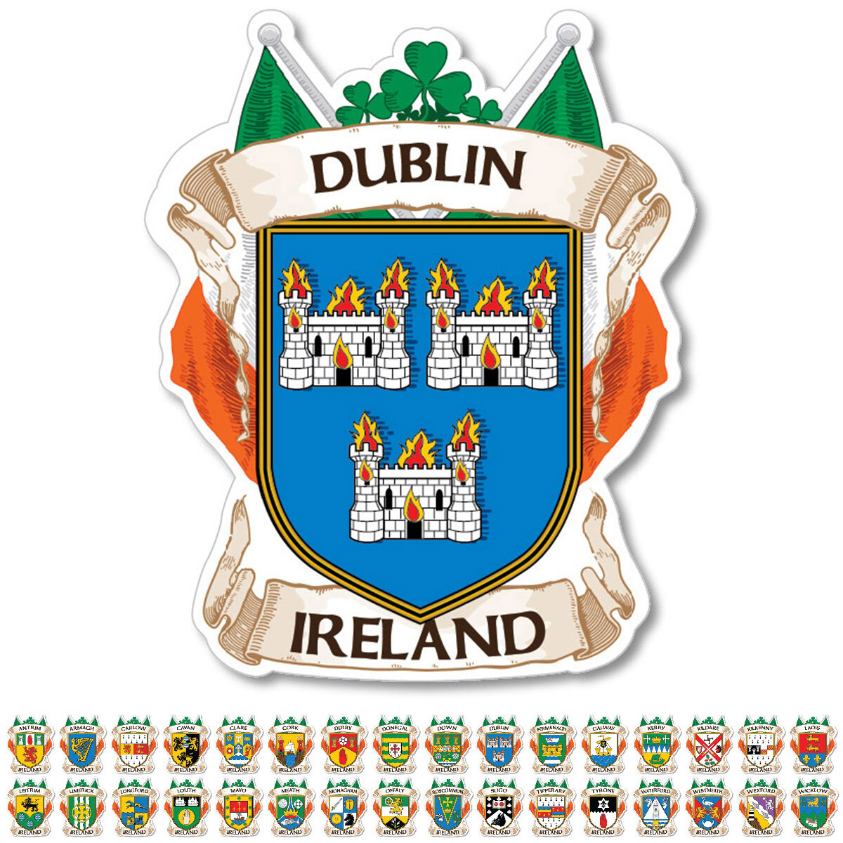 County Dublin Ireland Irish Decal Sticker