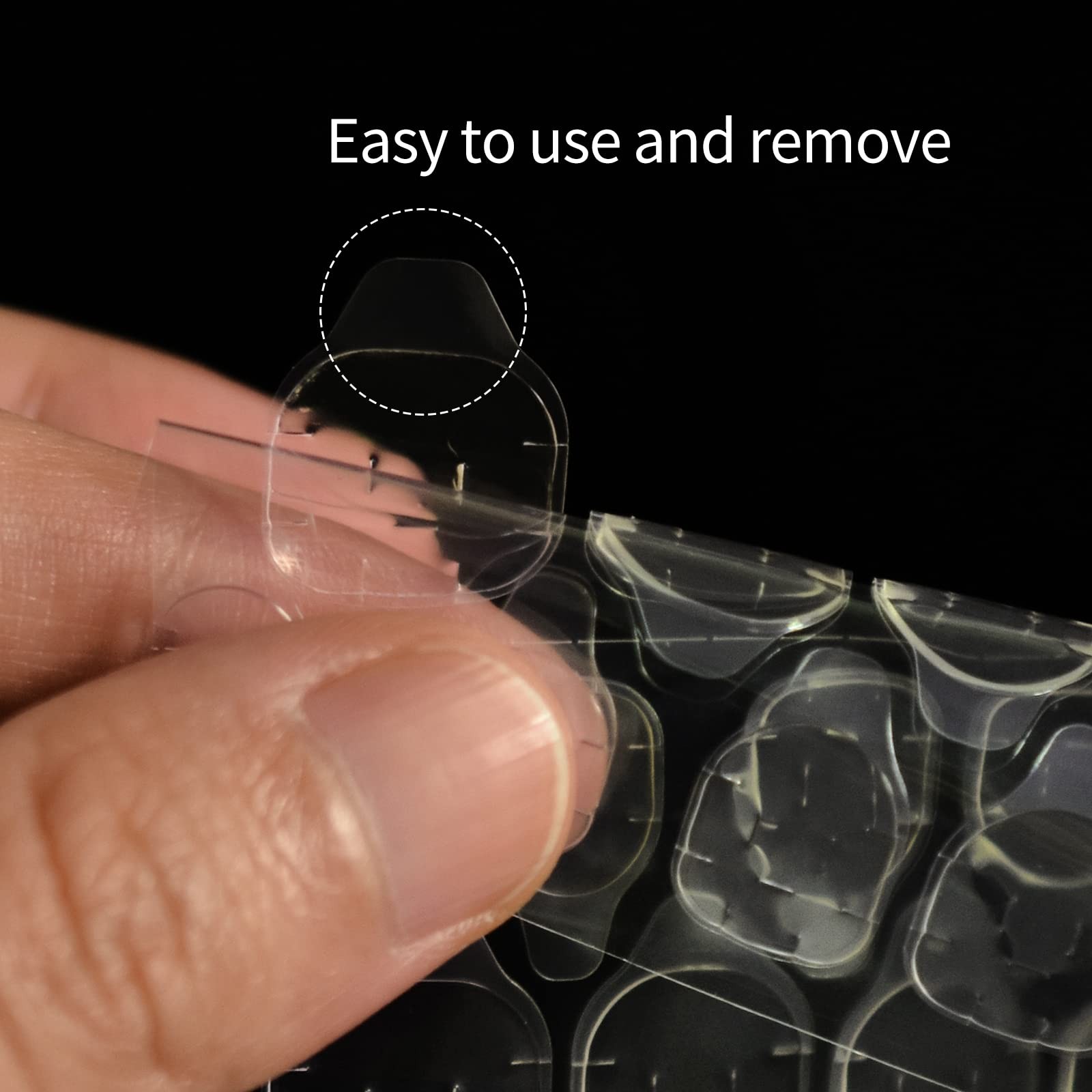 10 Sheets (240pcs) Nail Glue Stickers Double Side for Press on 10