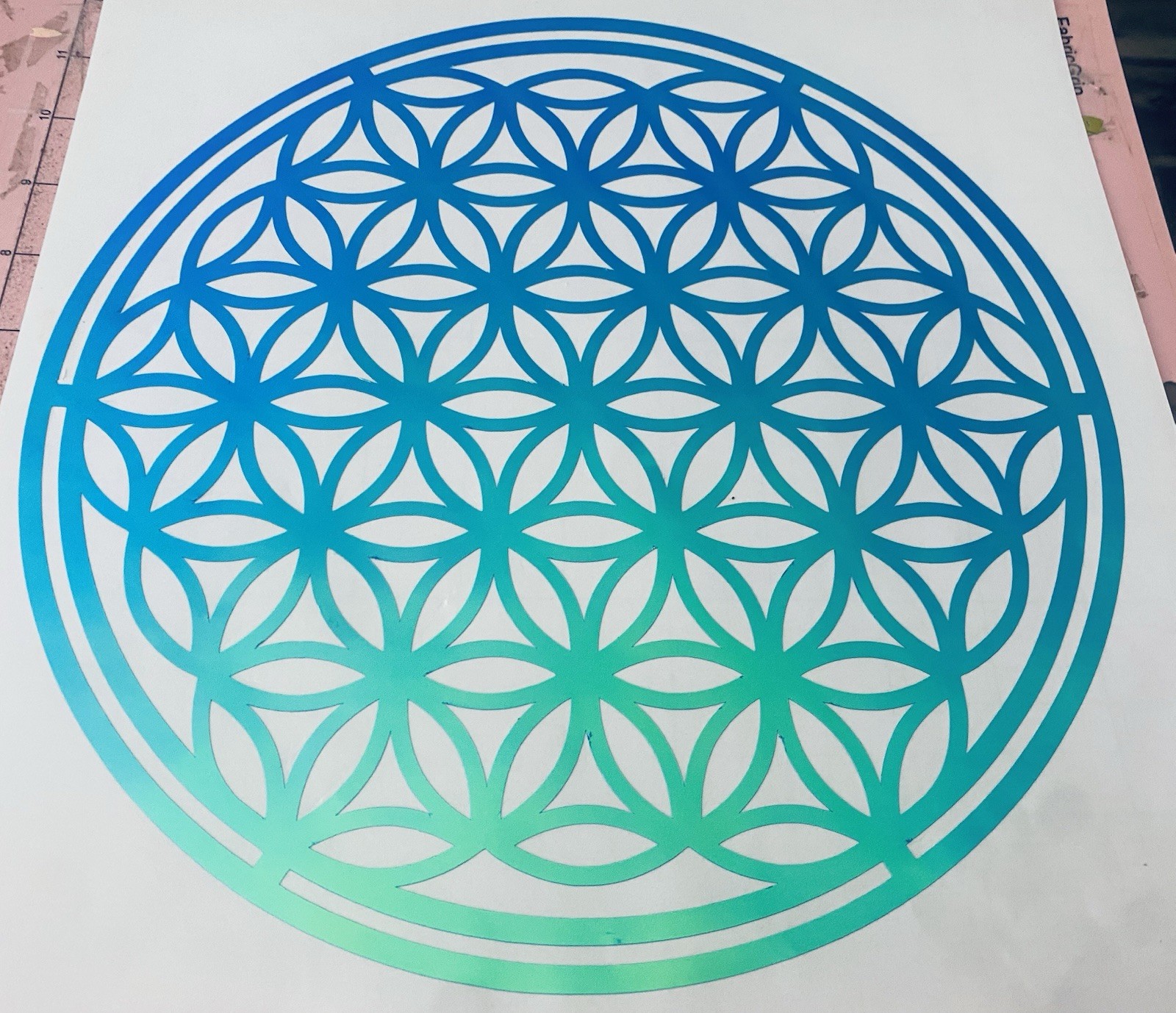 Sacred Geometry Flower of Life Vinyl Decal (11X11) Holographic Car Laptop