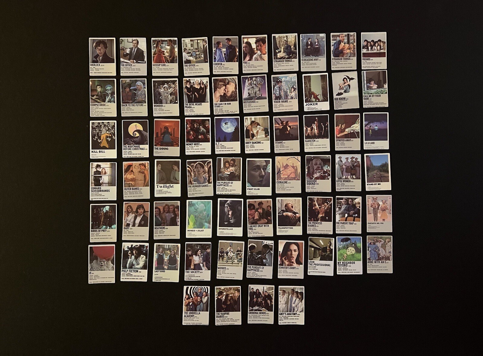 Movie and TV Scene Stickers 65 pcs