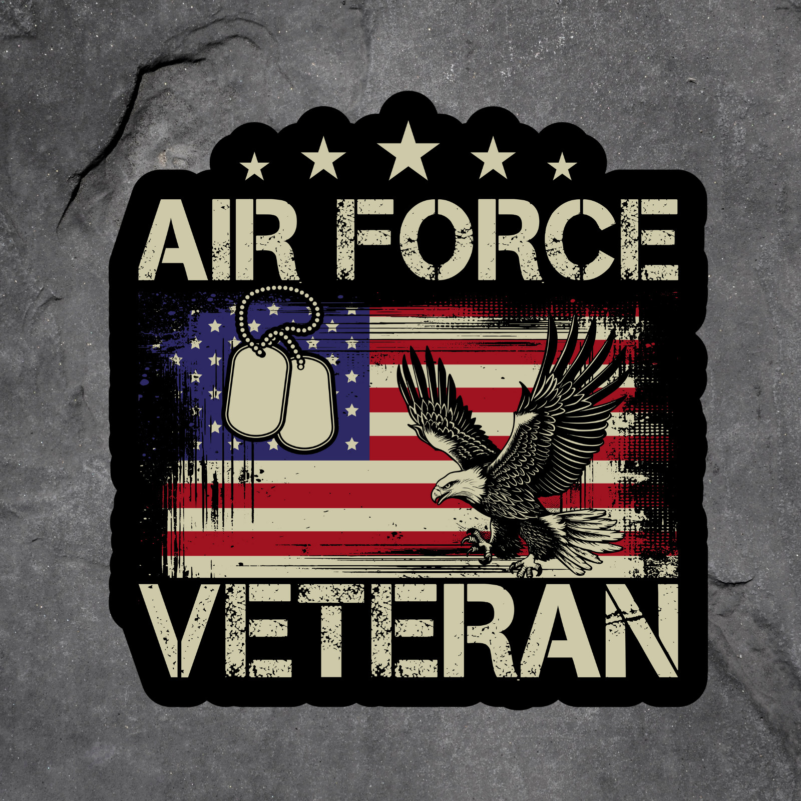 Veteran sticker vinyl decal air force eagle American flag patriotic pride