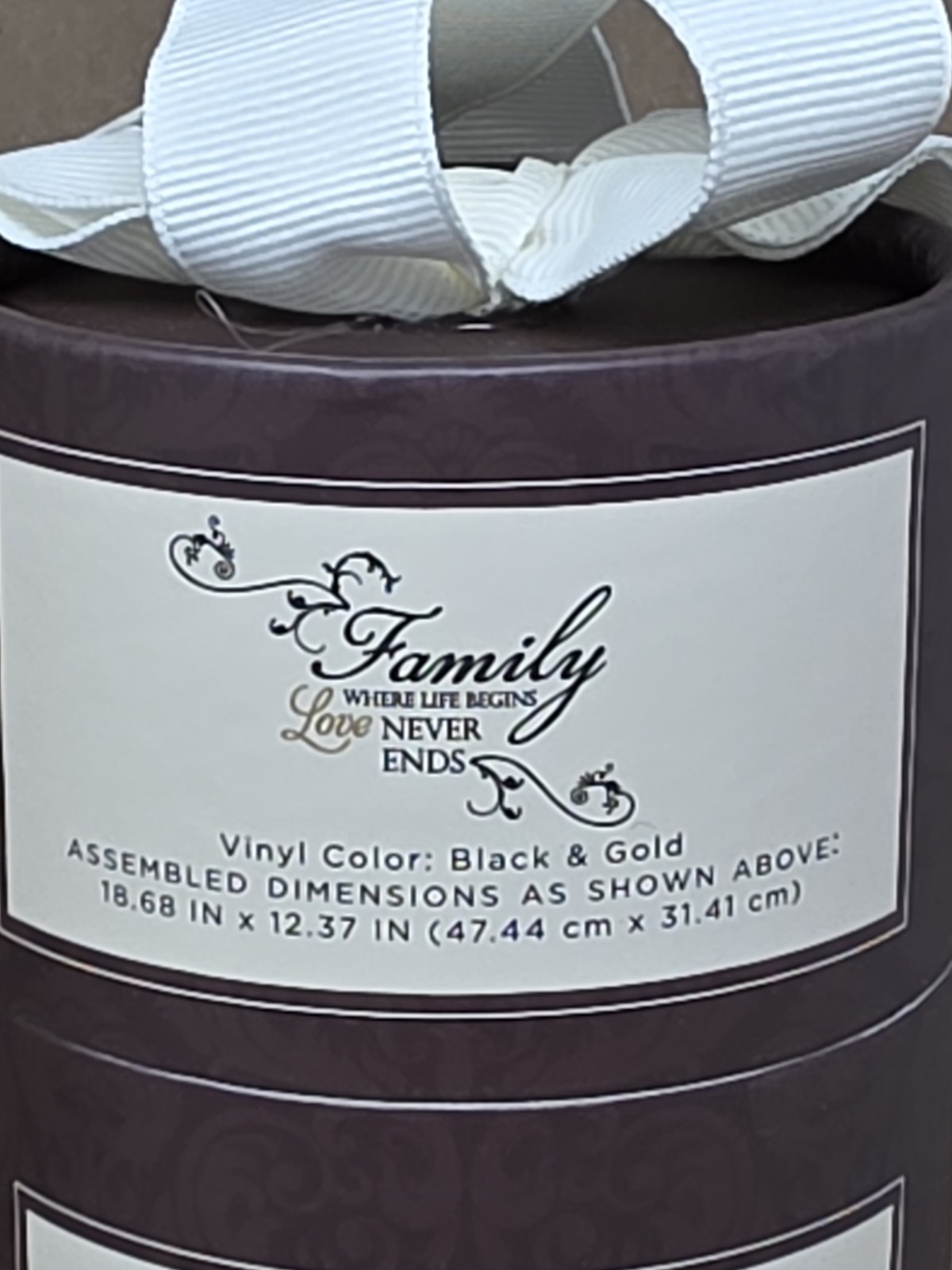 Designer Wall Lettering "Family Where Life Begins Love Never Fails" NIP