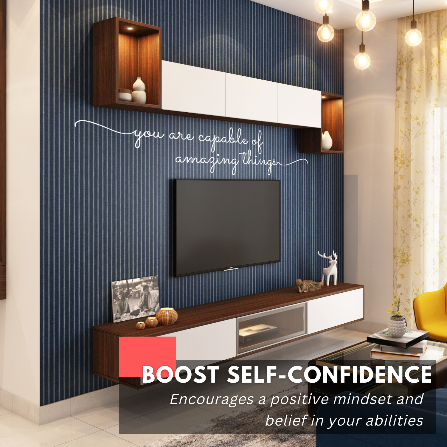 Motivational Wall Decal – You Are Capable of Amazing Things Inspirational Decor