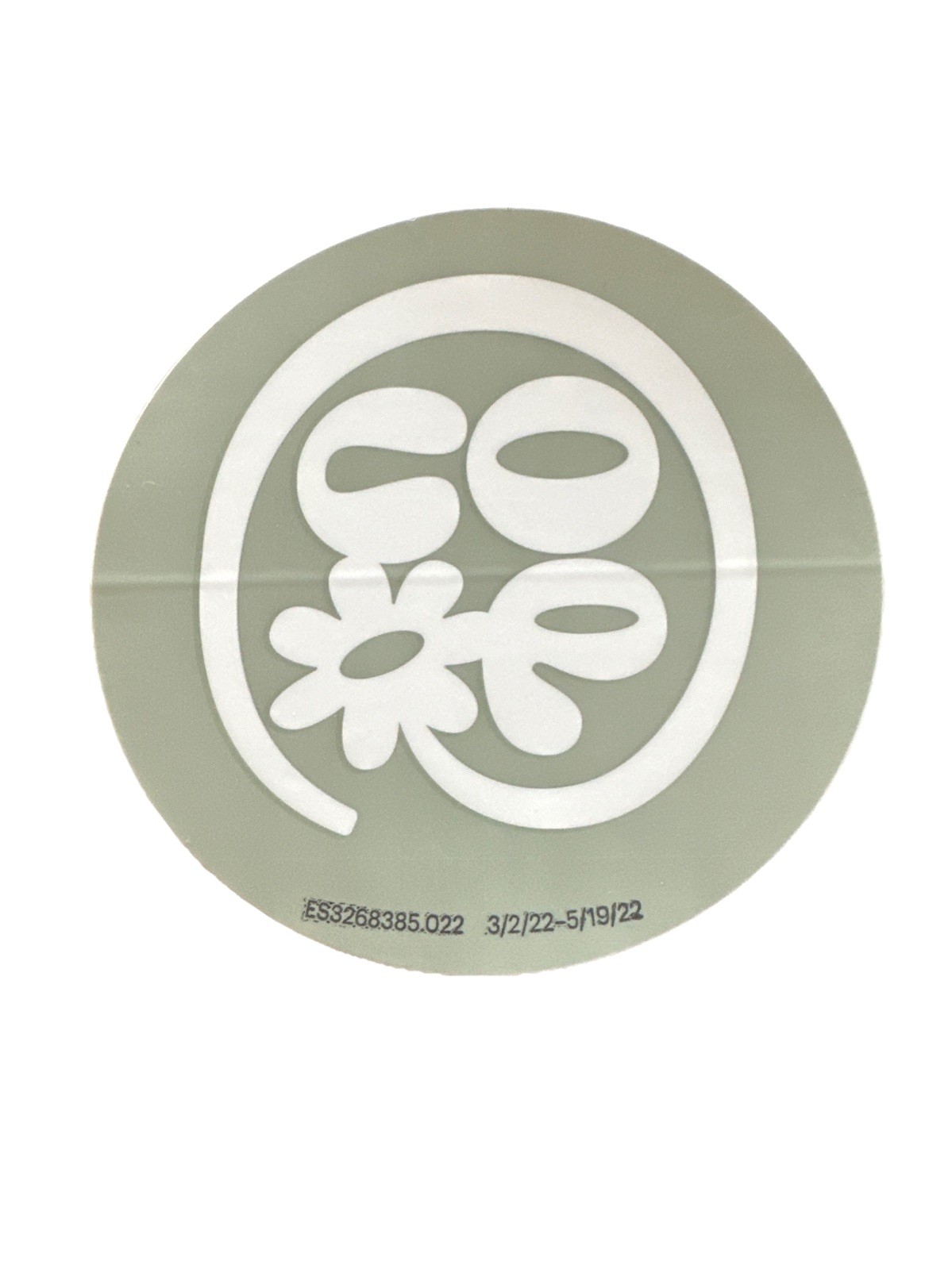 Original REI Coop Sticker Decal – Green 3 Inch w/ Flower