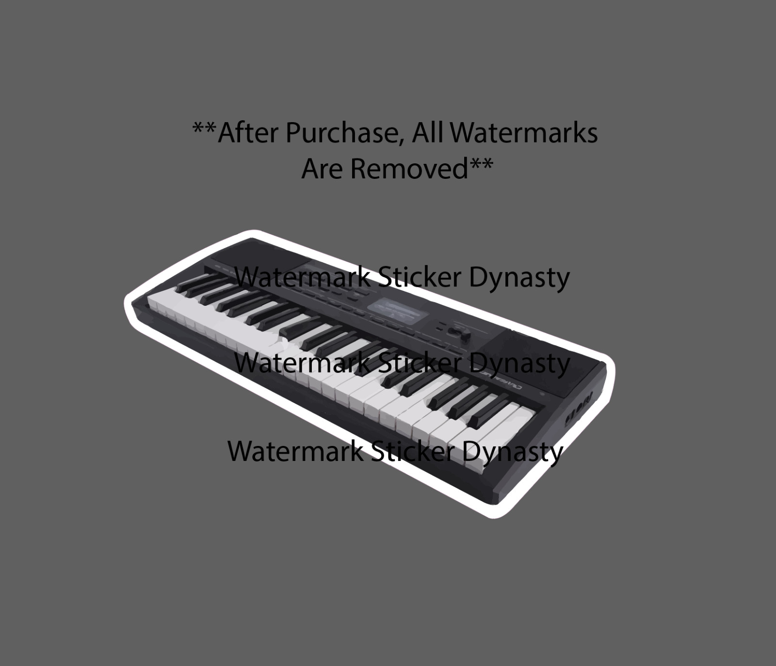 Keyboard Sticker Waterproof Decal Electronic Music Sound Band Instrument NEW