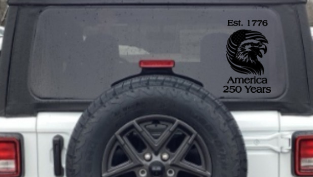 America 250 Year Anniversary Eagle Flag Vinyl Decal Sticker Car Truck 1776