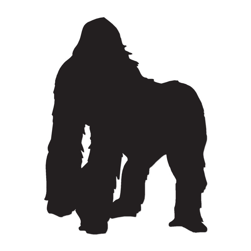 Gorilla Ape Monkey Orangutan – Vinyl Decal – Multiple Color & Sizes – ebn1345