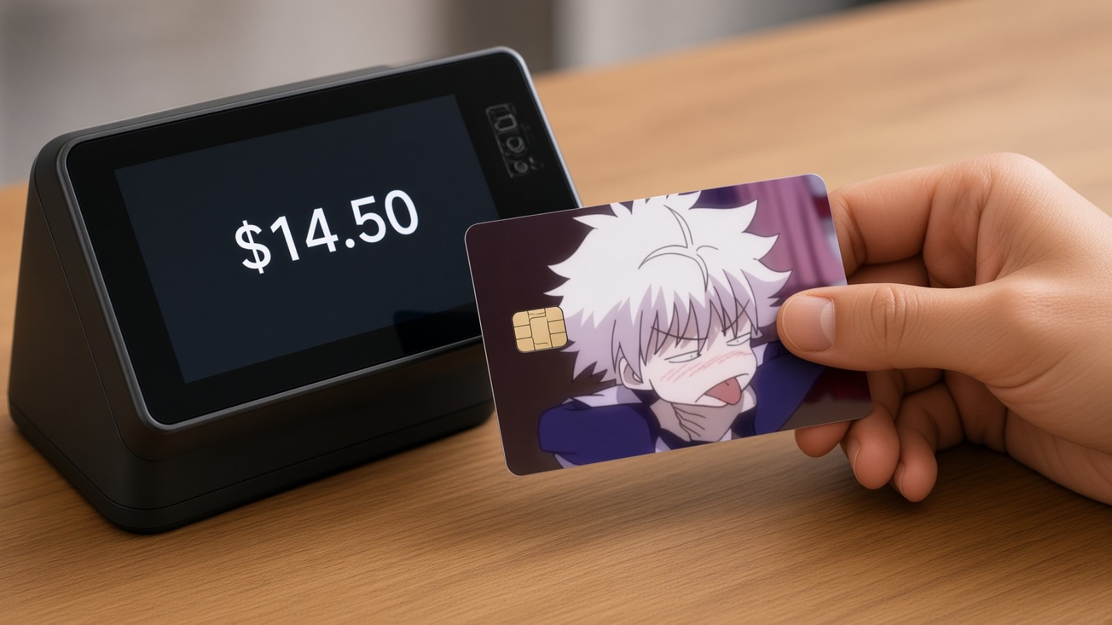 Funny Killua's Flustered Taunt HunterXHunter Debit Card Credit Card Skin