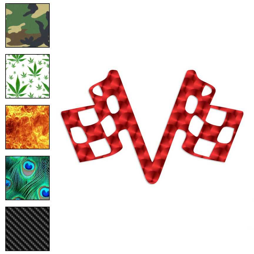 Checkered Flag Racing, Vinyl Decal Sticker, 40 Patterns & 3 Sizes, #818