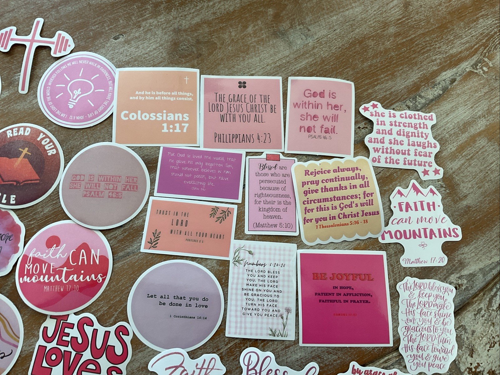 God Lord Jesus Christ Vinyl Stickers Cross Cute 10 Random Stickers Christian!!!!
