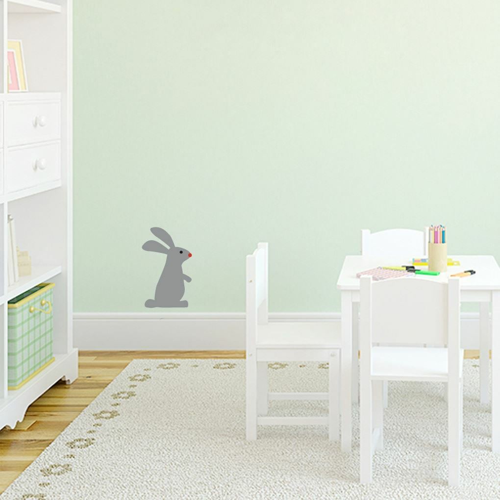 Woodland Forest Bunny Printed Wall Decal – Animals, Nursery, Kids, Bedroom