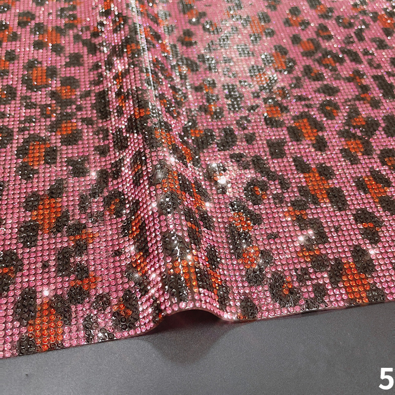 24*40cm DIY Vehicle Car Leopard Print Glitter Rhinestone Sticker Diamond Decor