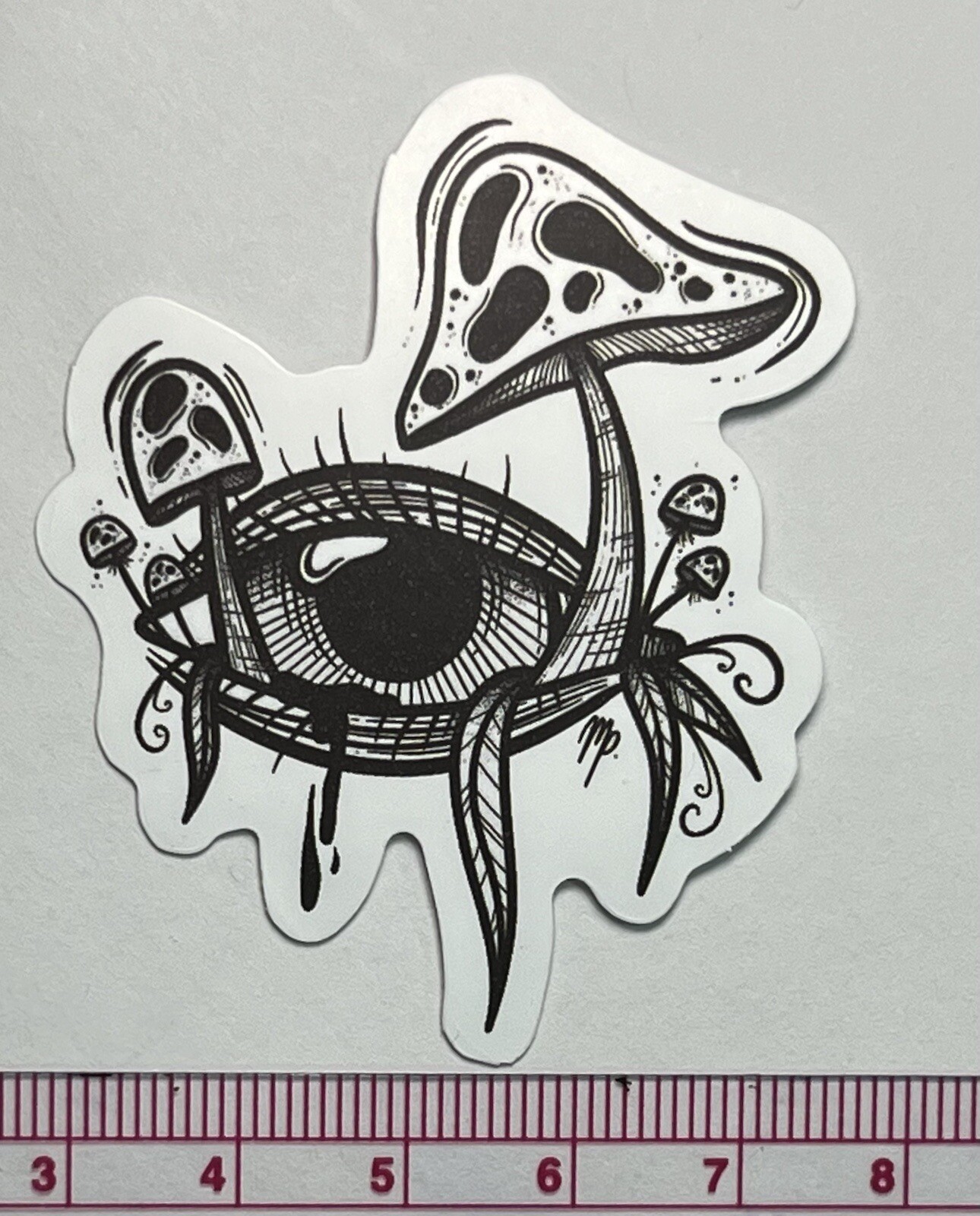 Evil Eye B&W Art Mushrooms – Hippie Theme Psychedelic Free Shipping & Tracking