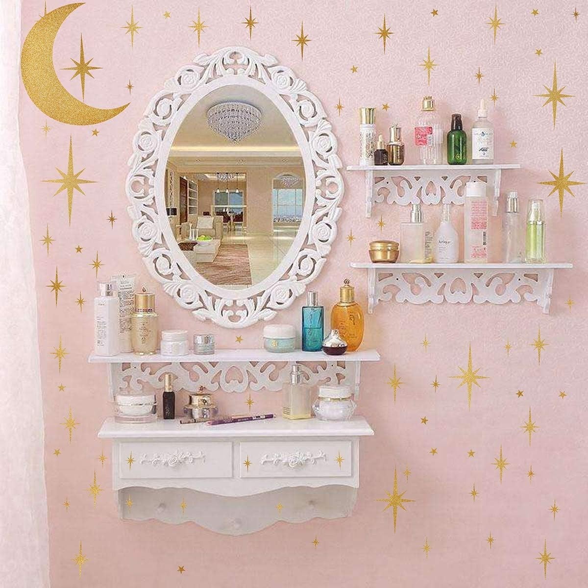 Celestial Retro Starburst Wall Decals – Perfect for Nursery and Bedroom Walls