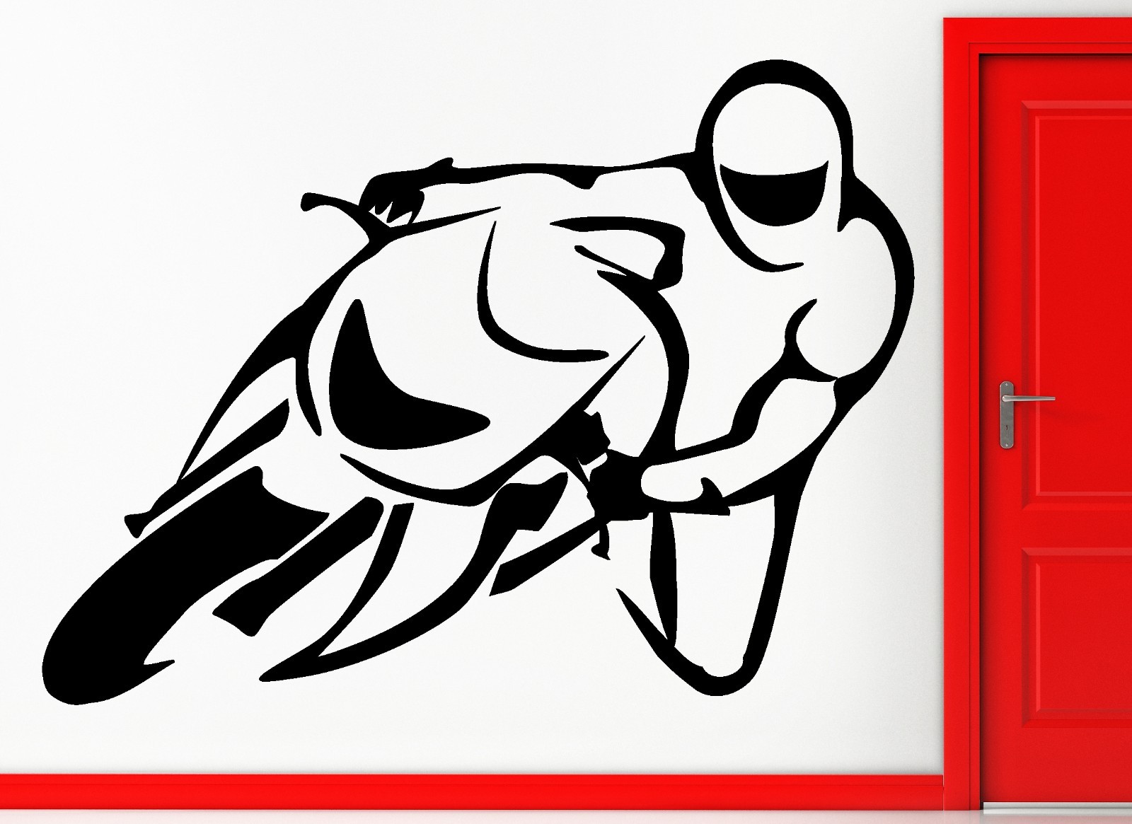 Wall Sticker Bike Motorcycle Biker Rock Extreme Sport for Living Room (z1350)