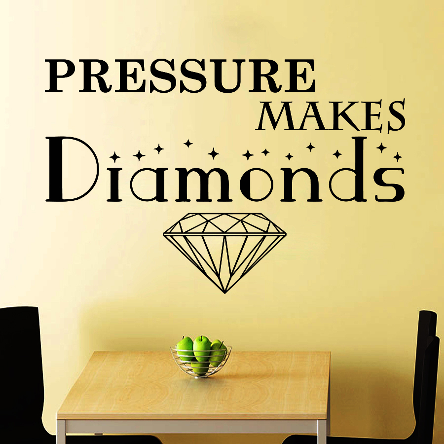 Quote Wall Decals Make Diamonds Decal Motivation Vinyl Stickers Decor NA311