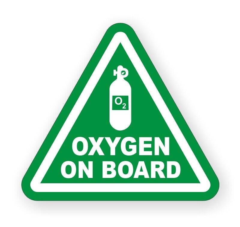 2-inch OXYGEN ON BOARD Triangle Vinyl  Sticker Decal