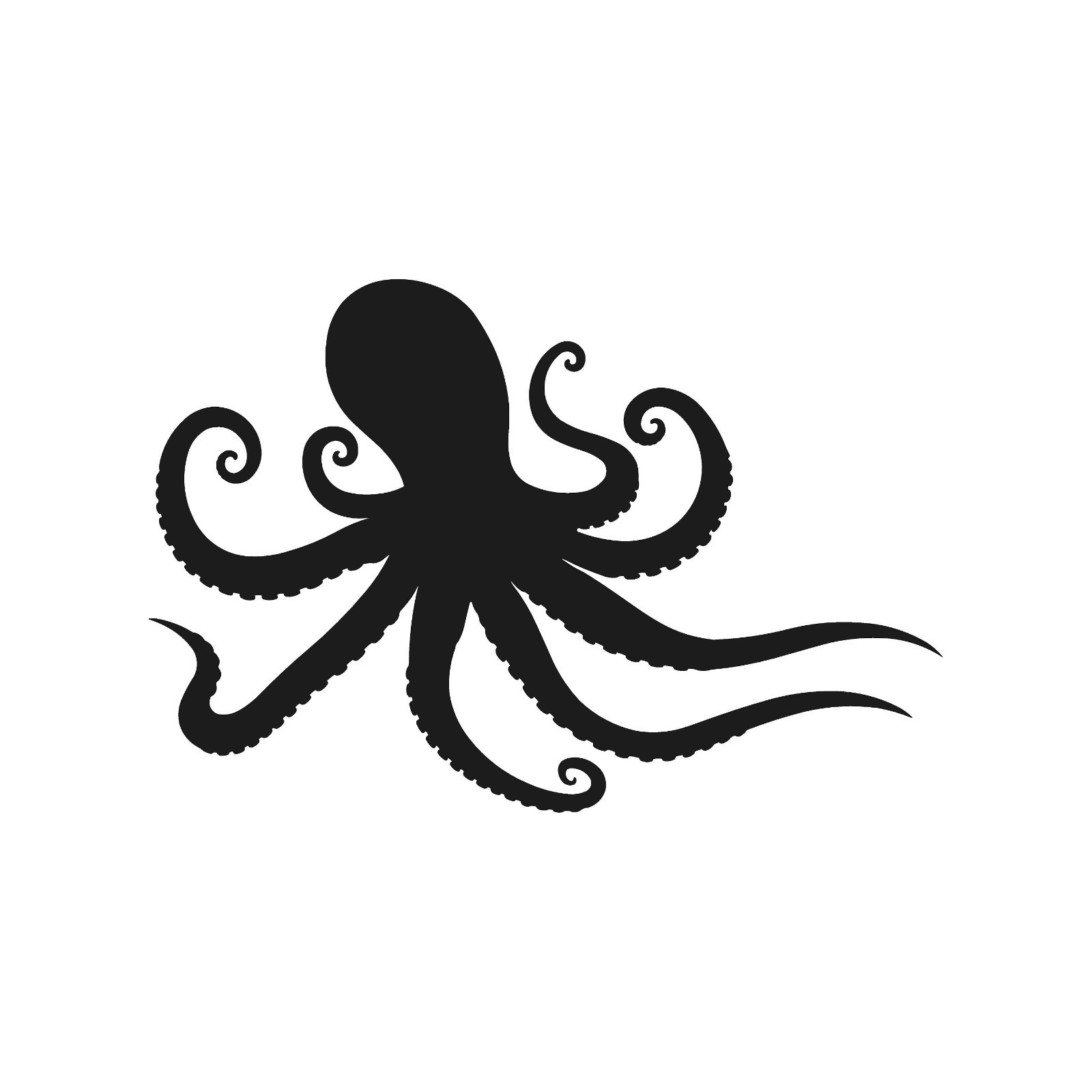 Octopus Outline Vinyl Decal Window Ocean Life Marine animal Laptop Sticker