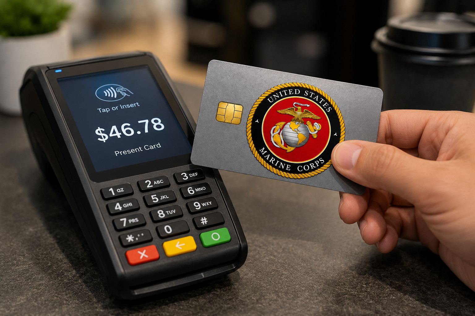 USMC Eagle Globe & Anchor Marine Corps EGA Emblem Card Credit Card Skin Sticker