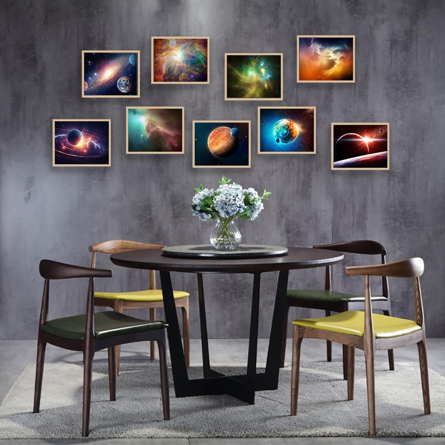 Outer Space Posters Solar System Planet Painting Galaxy Pictures Nebula Wall …