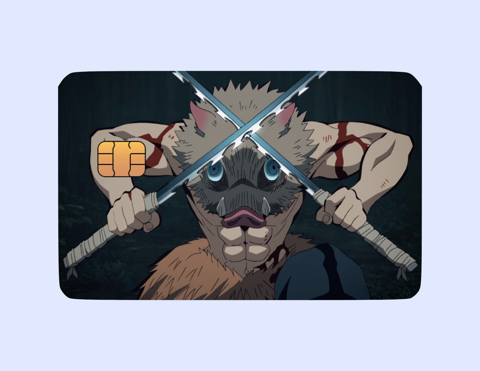 Demon Slayer Themed Credit Card Skins (2 Pack) – Anime-Inspired Debit/Credit