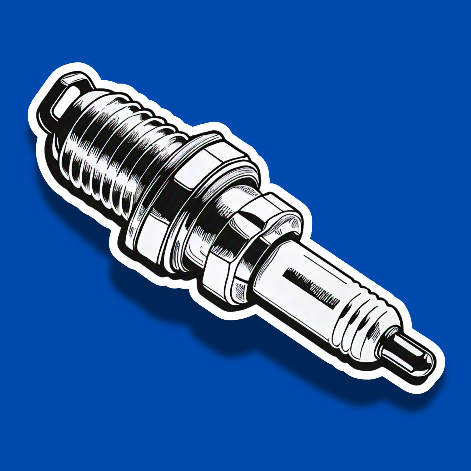 Spark Plug 4" (Set of 2) Vinyl Laminated Sticker