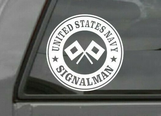 U.S. NAVY SIGNALMAN SM Vinyl Window Decal Sticker