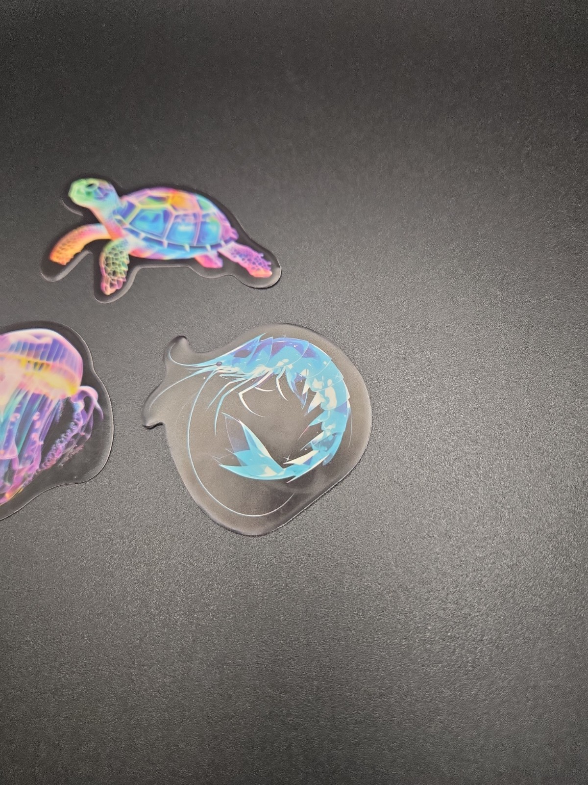 Ocean Themed Glow In The Dark Stickers!! Vinyl Waterproof – Turtle Shrimp Jelly