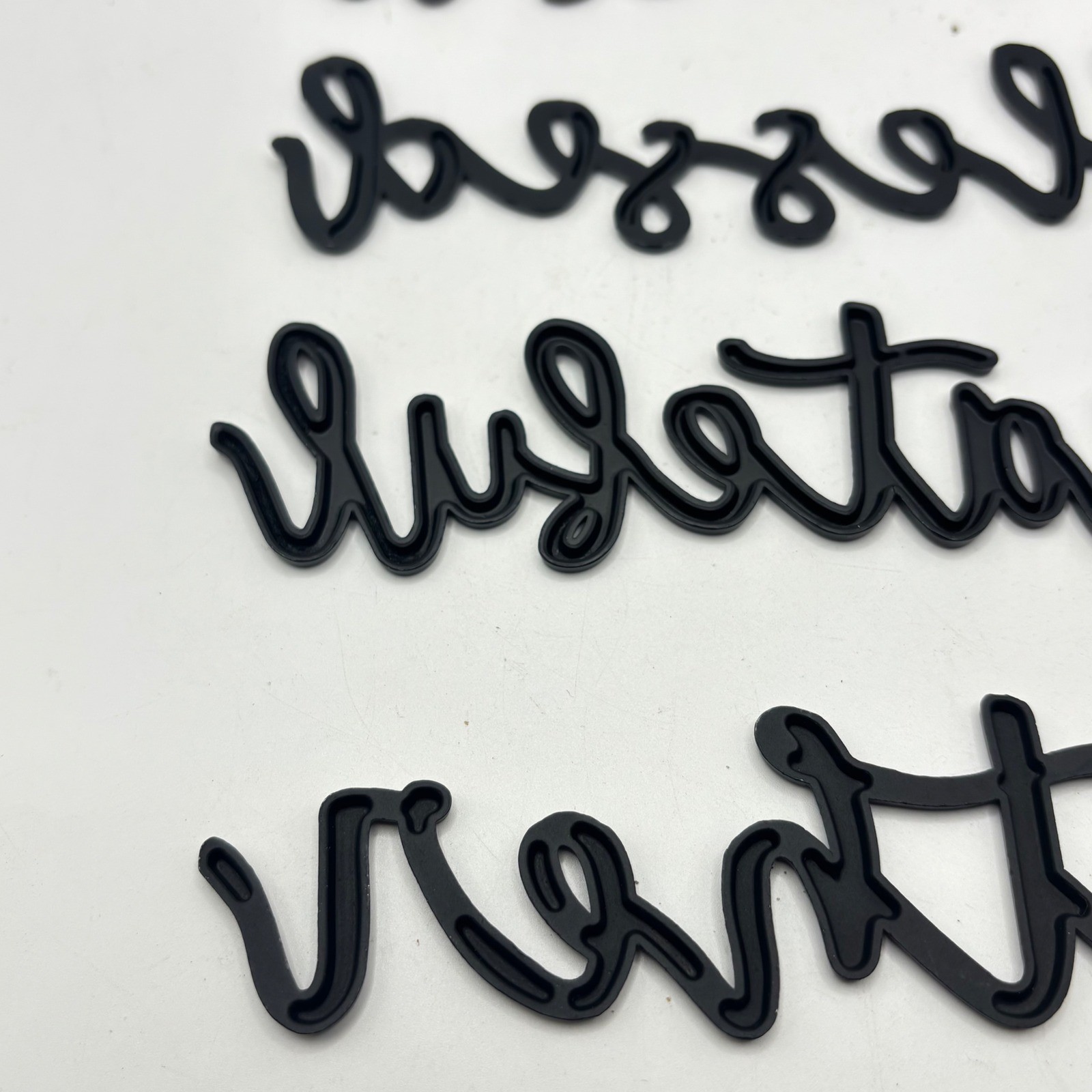 4pc Metal Script Wall Signs Black Thankful Blessed Grateful Gather Home Decor