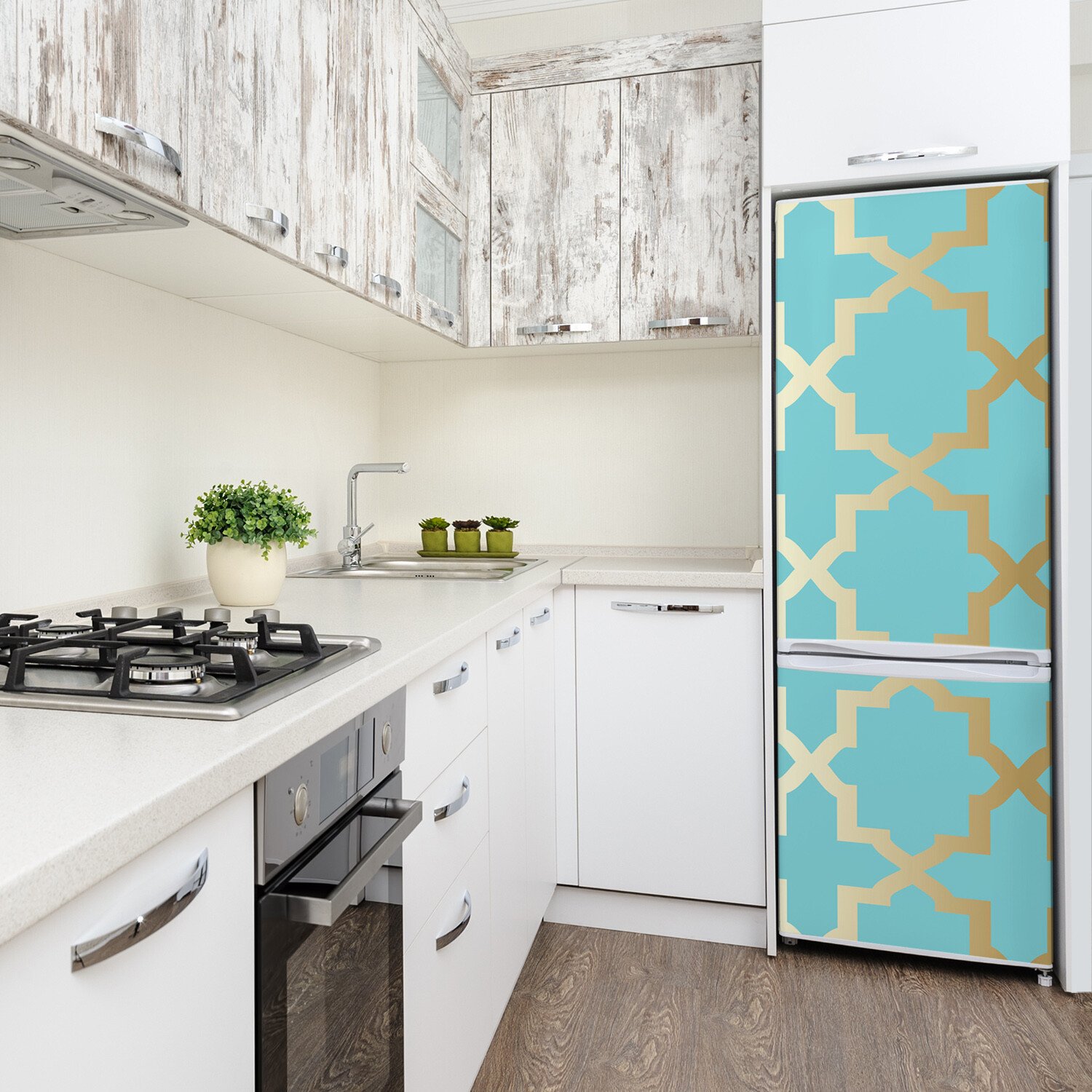 Removable Home Refrigerator Wall Sticker Magnet Decor Modern Arabic pattern