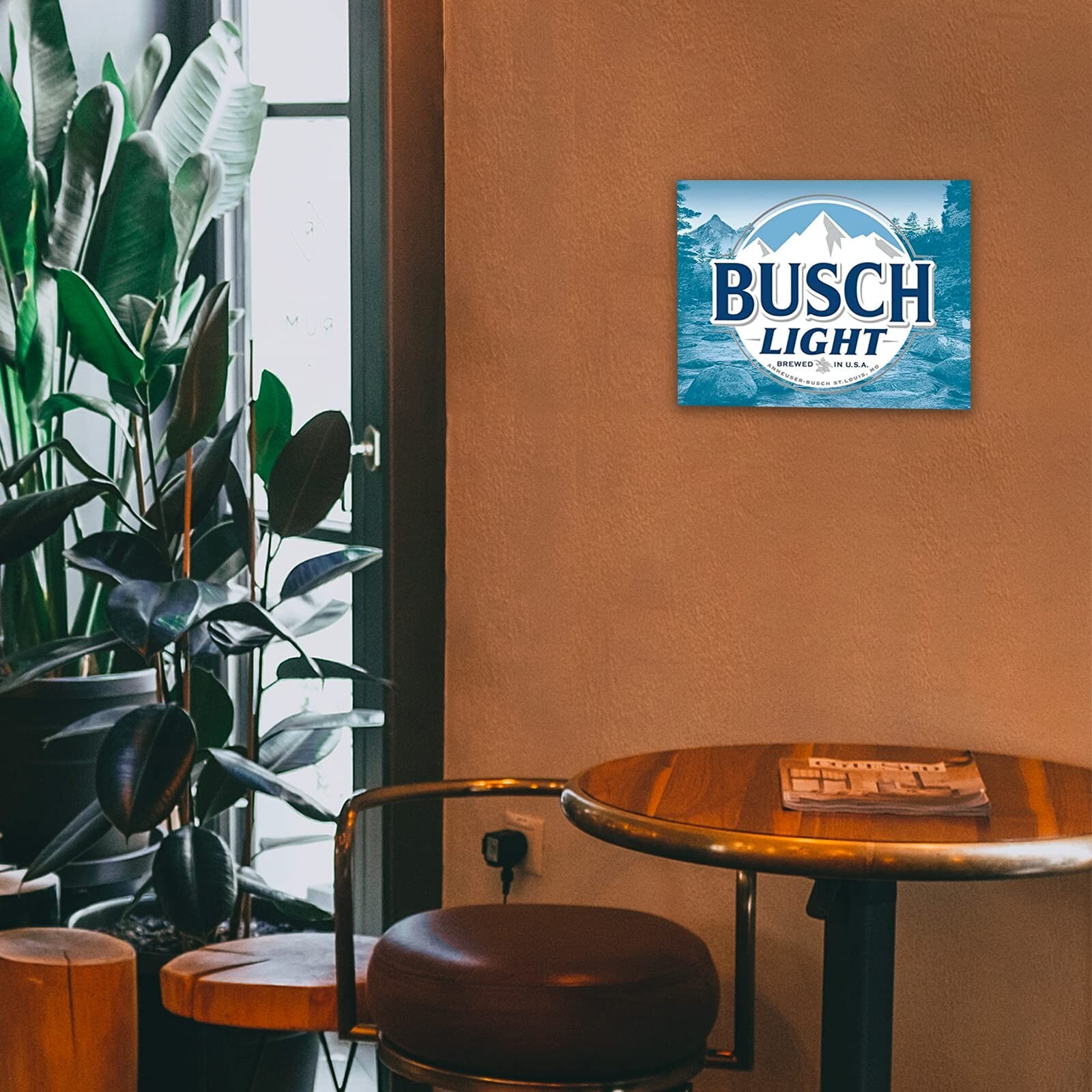 Desperate Enterprises Busch Light Logo Tin Sign – Nostalgic Vintage Metal Wal…