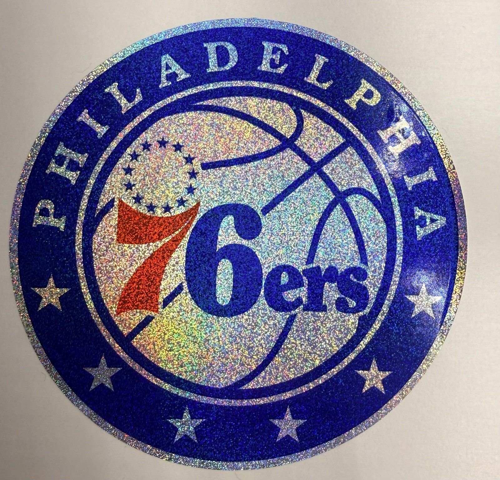 Philadelphia 76ers Holographic Tiny Sparkle Vinyl Decal