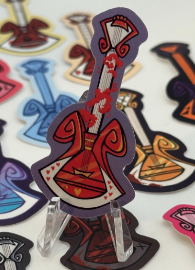 Adam’s Guitars – Hazbin Hotel Fanmade 2” Vinyl Stickers