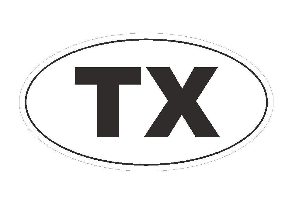 TX Texas EURO OVAL Bumper Sticker or Helmet Sticker D135 Laptop Phone