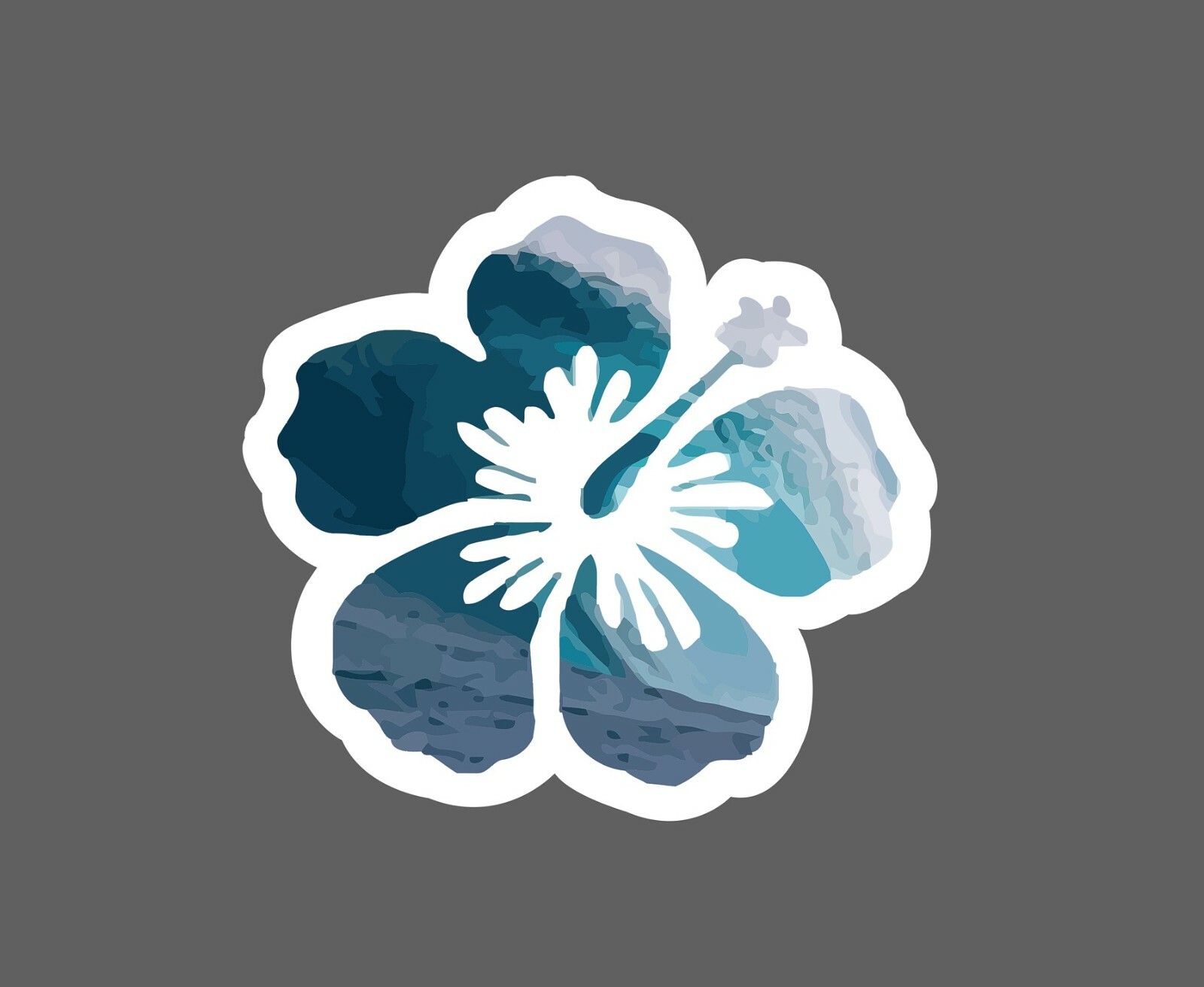 Hibiscus Flower Ocean Wave Waterproof – Buy Any 4 For $1.75 Each Storewide!