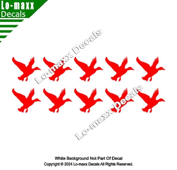 Duck Hunter Kill Markings Hunting Car Truck SUV Premium Quality Vinyl Decal