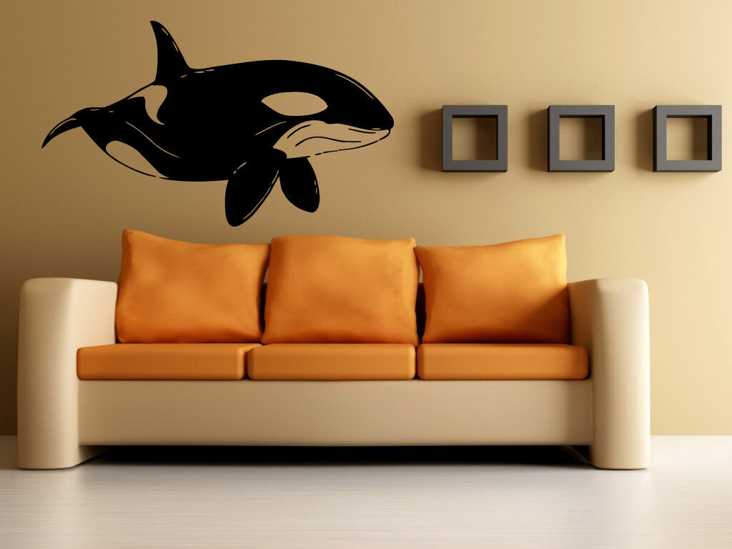 Orca Killer Whale Ocean Marine Animal Decor Wall Mural Vinyl Decal Sticker M425