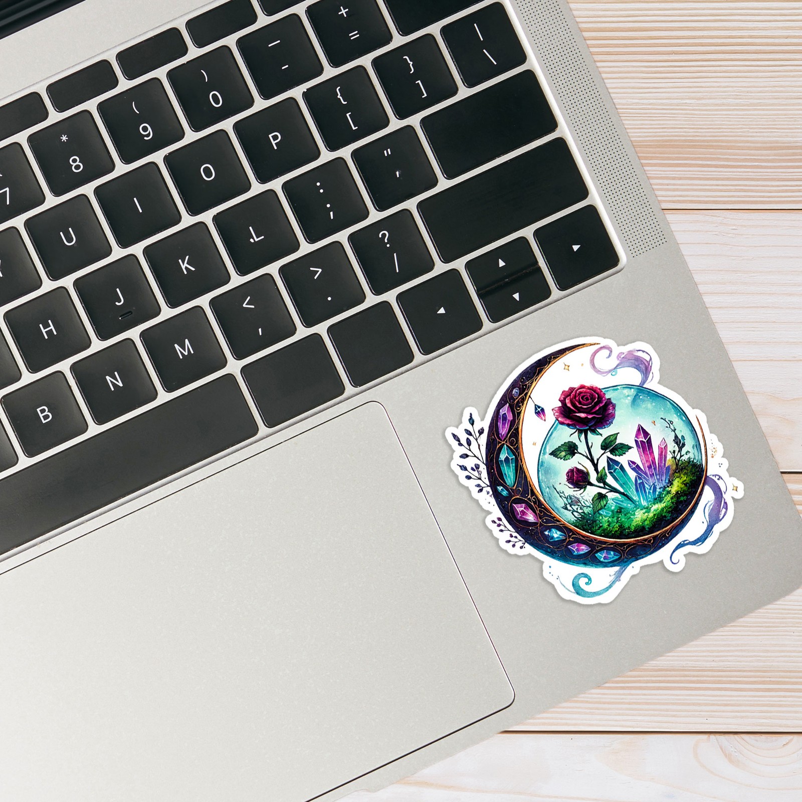 Crystal Moon Rose Orb – Vinyl Decal Sticker – Car Window Laptop – #131