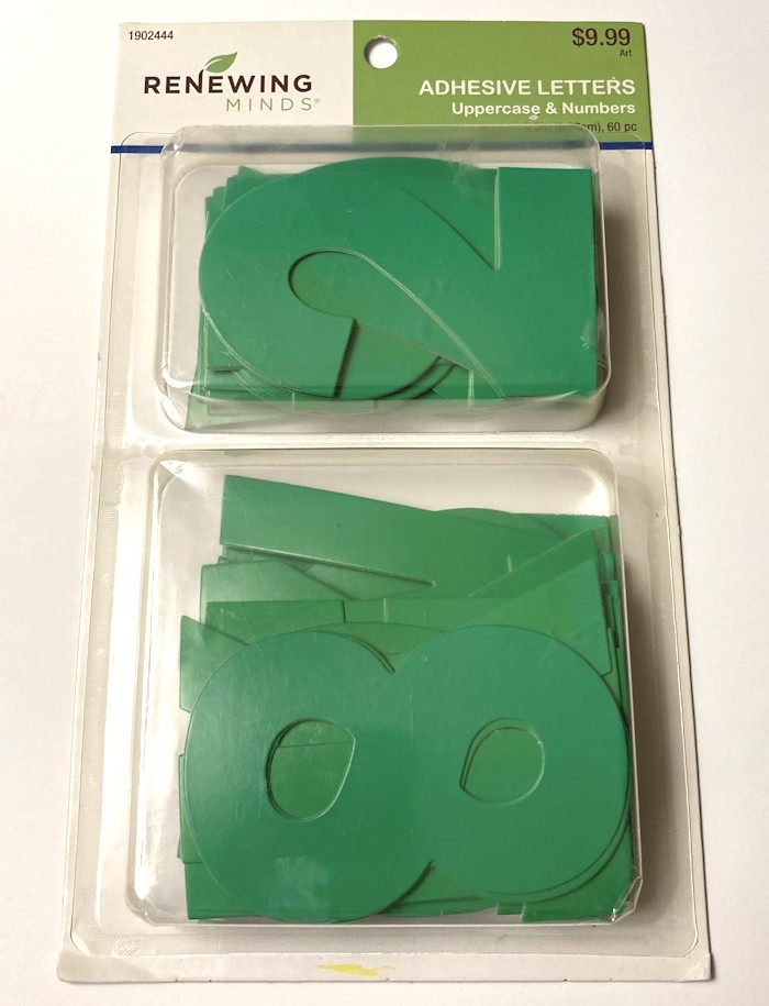 Renewing Minds Adhesive Letters Numbers Large 3.5" Orange Green for Signs Crafts