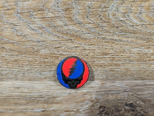 Grateful Dead SYF Silver Metal Sticker – 1"