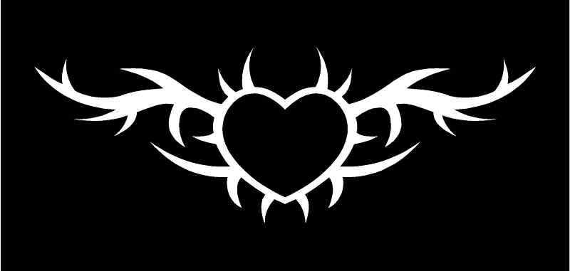 TRIBAL HEART Vinyl Decal (3 Sizes, 12 Colors)