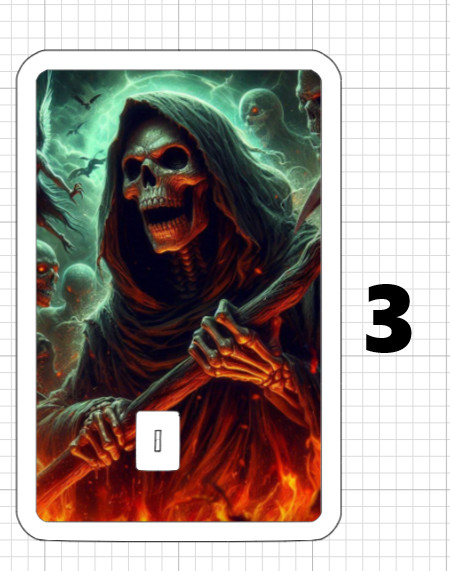 Grim Reaper ATM Debit Credit Card Skin Sticker Devil Demon Hell Death Sickle USA