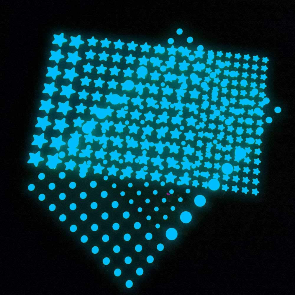 1230 PCS Ultra Glow in the Dark Stars Wall Stickers, 3D Adhesive Dots Decor Star