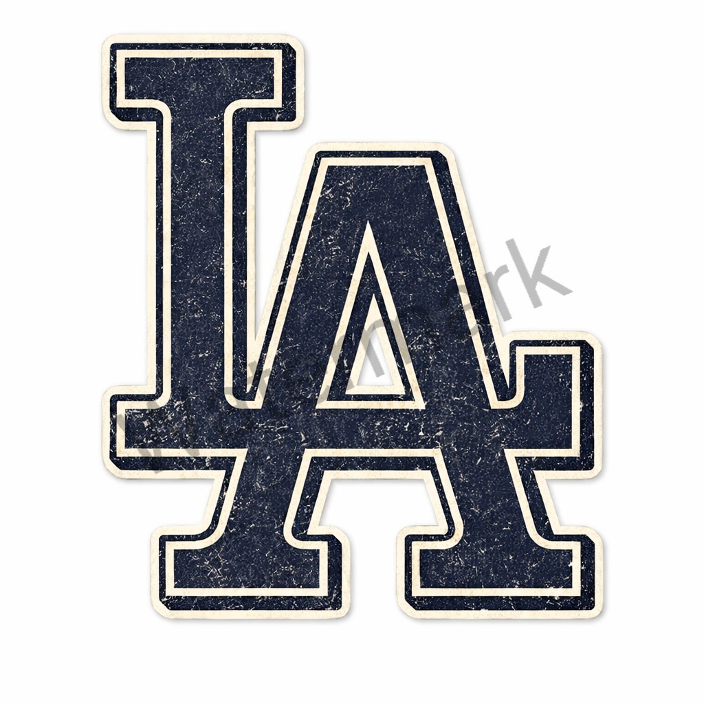 Los Angeles LA Vintage Baseball Vinyl Car Truck Laptop Black Sticker/Decal