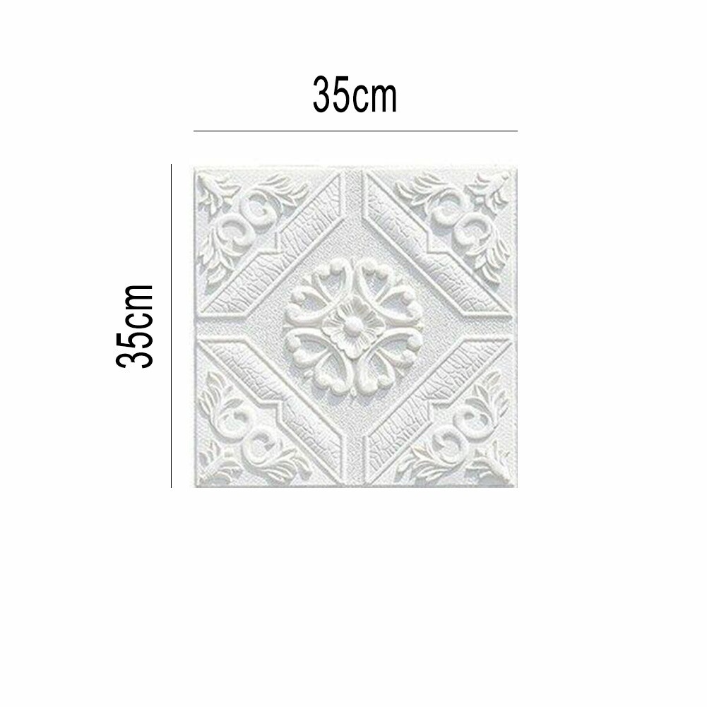 10pcs 3D Tile Brick Wall Sticker,Self Adhesive Waterproof Foam Panel Wallpapers