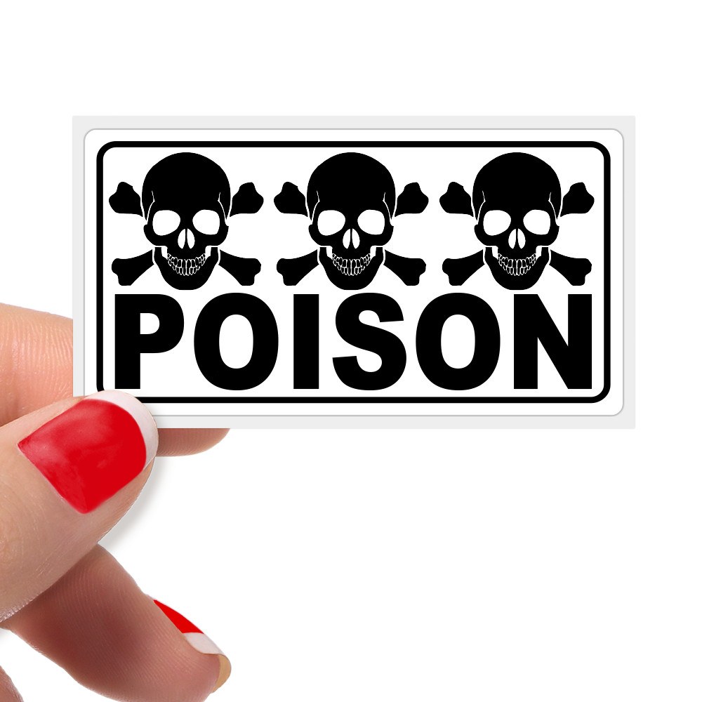 "POISON" Labels Prank Gag Funny Bulk Stickers