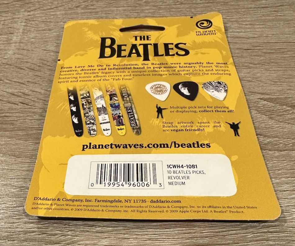 NOS (1) 10 Pack D'Addario Beatles Guitar Picks – Collectable CHOOSE DESIGN